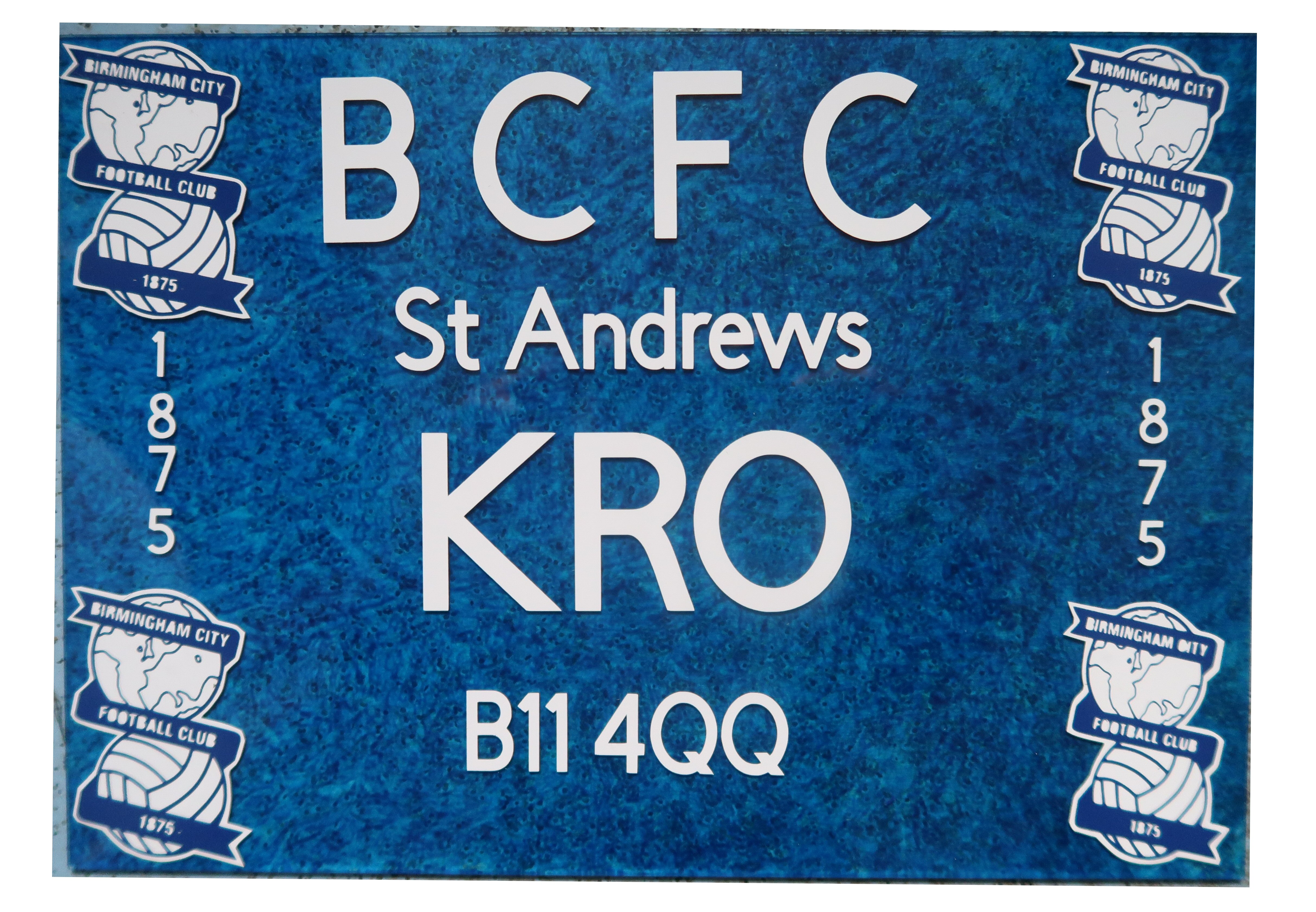 BC Football Club Plaque